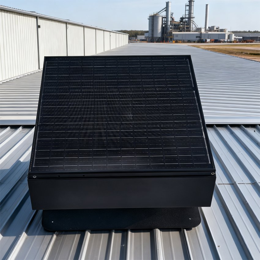 Ventilateur d'extraction de toit de grenier écologique et solaire, très vendu, avec thermostat intelligent