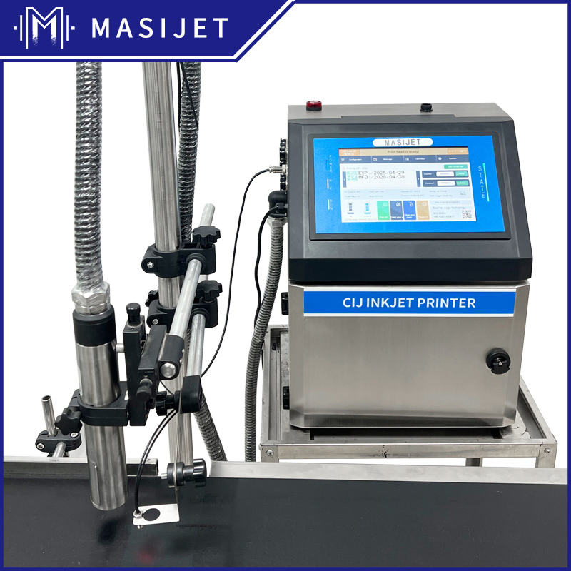 Continuous Inkjet Printers Cij Small Character Printers for Marking and Coding on Flat and Curved Surfaces with Portuguese
