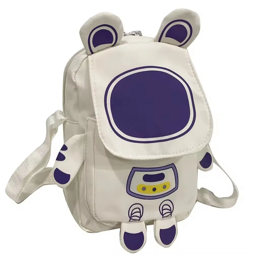 Water Resistant Reusable Small Children Backpack Cartoon Spaceman Shape Crossbody Schoolbag