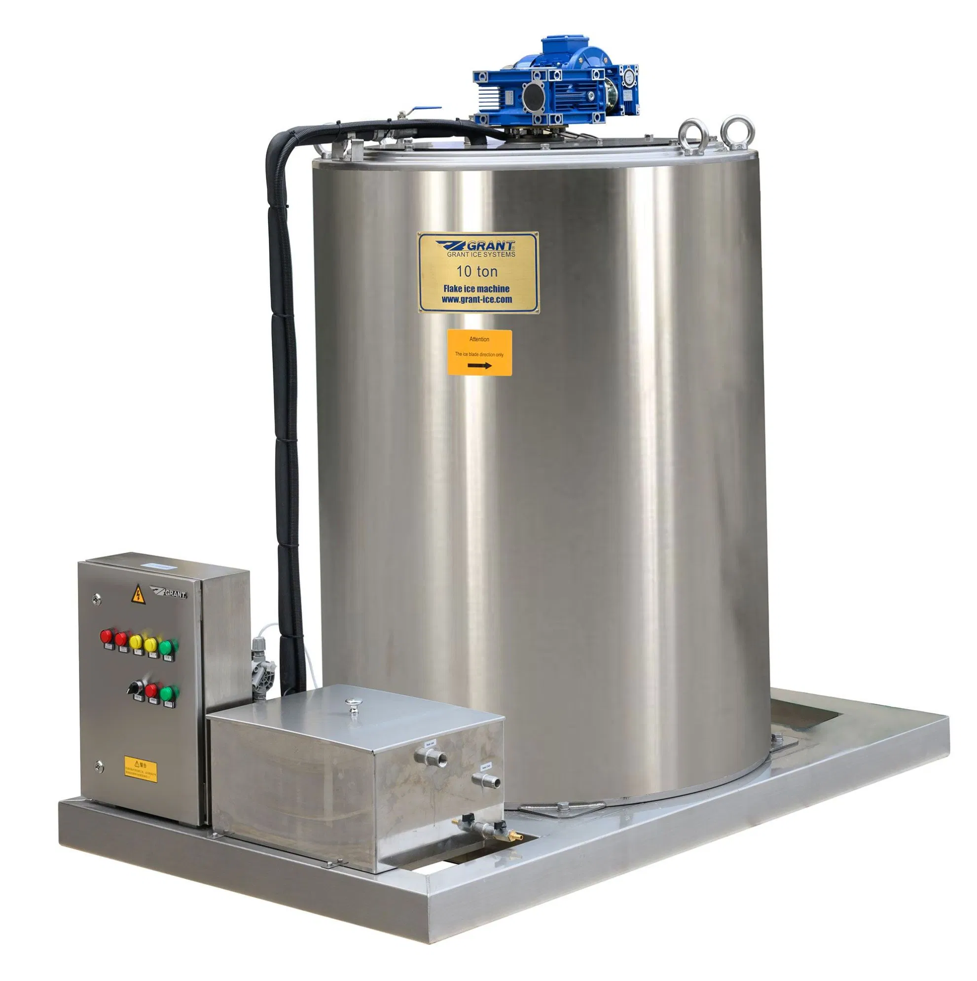 Grant Stainless Steel Evaporator 5-15ton Ammonia Flake Ice Machine Commercial