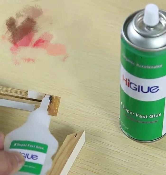 Adesivo Cianoacrilato Kit MDF-2 Super Colla per Legno con Attivatore Spray