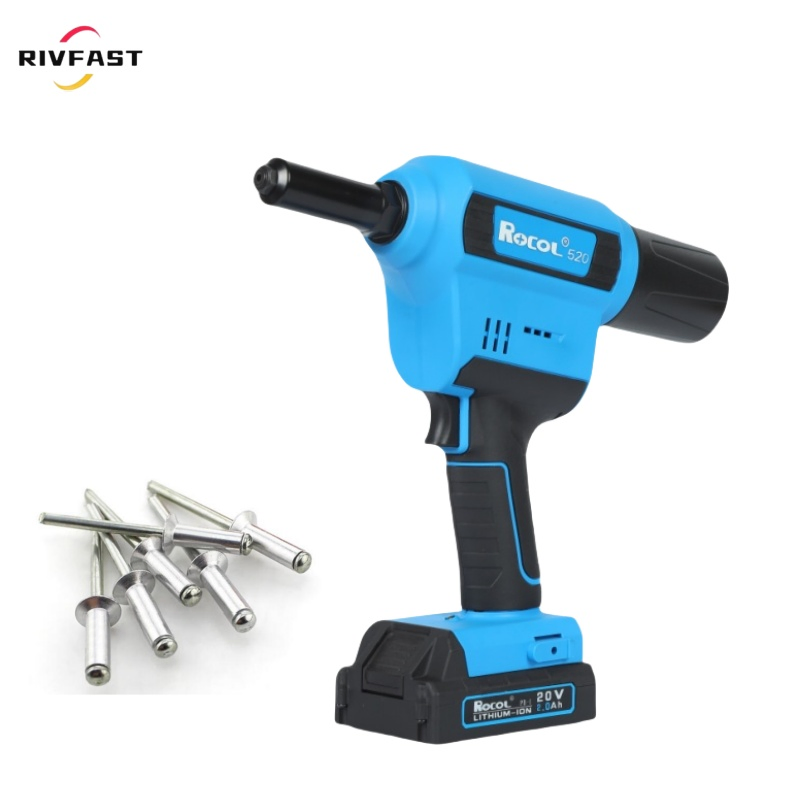 RL-520 Industrial Grade Electric Rivet Gun Lithium Battery Quick Charge Riveting Tool