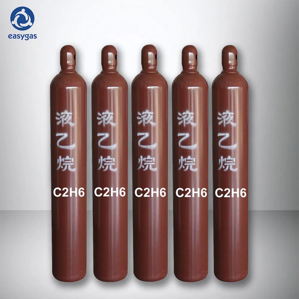 High Purity 99.9% to 99.999% Ethane C2h6 Gas in 40L Cylinder