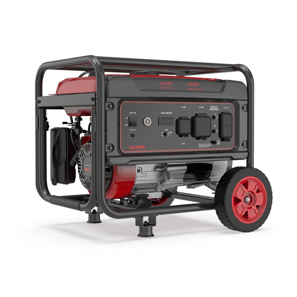 100% Cobre 50Hz Eléctrico Arranque Remoto Un Botón de Arranque 4.2kW ATS y Medidor LED/LCD Generador Portátil de Gasolina para Industria