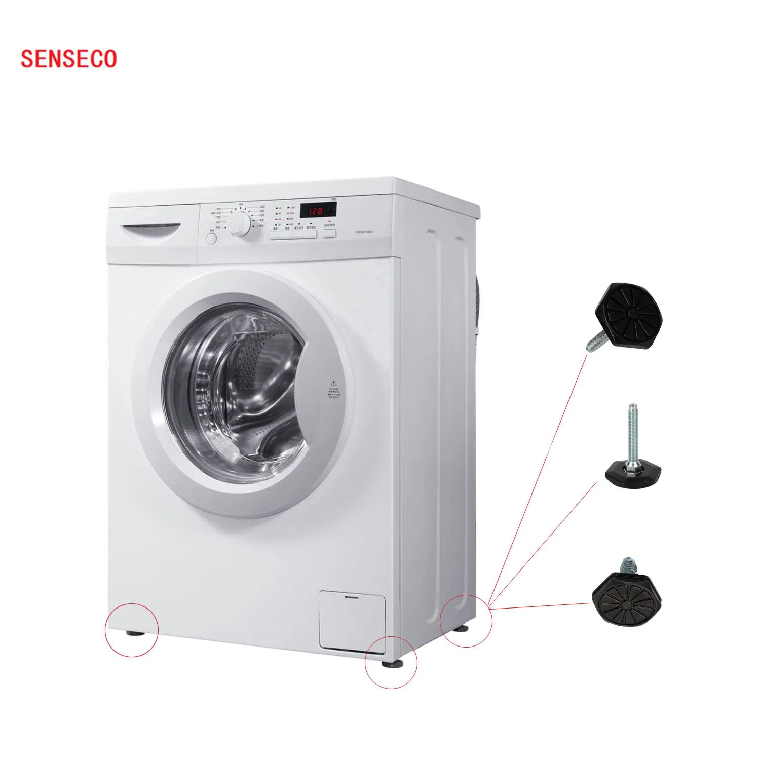 Adjustable High Damping Rubber Shock Absorber Mounting Feet for Furniture and Washing Machine