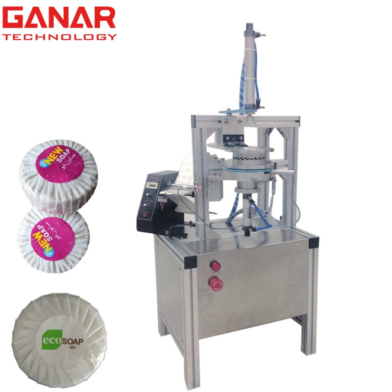 Semiautomatica pieghettatrice per carta film perlato per imballaggio rotondo di sapone nastro e tè