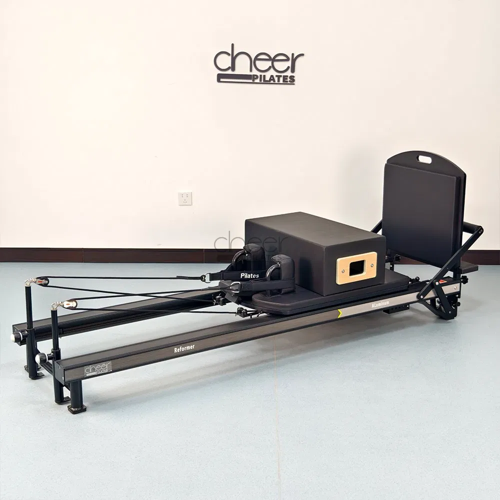 Piernas cortas de diseño de reformador de Pilates de aleación de aluminio profesional para uso en estudios de fitness