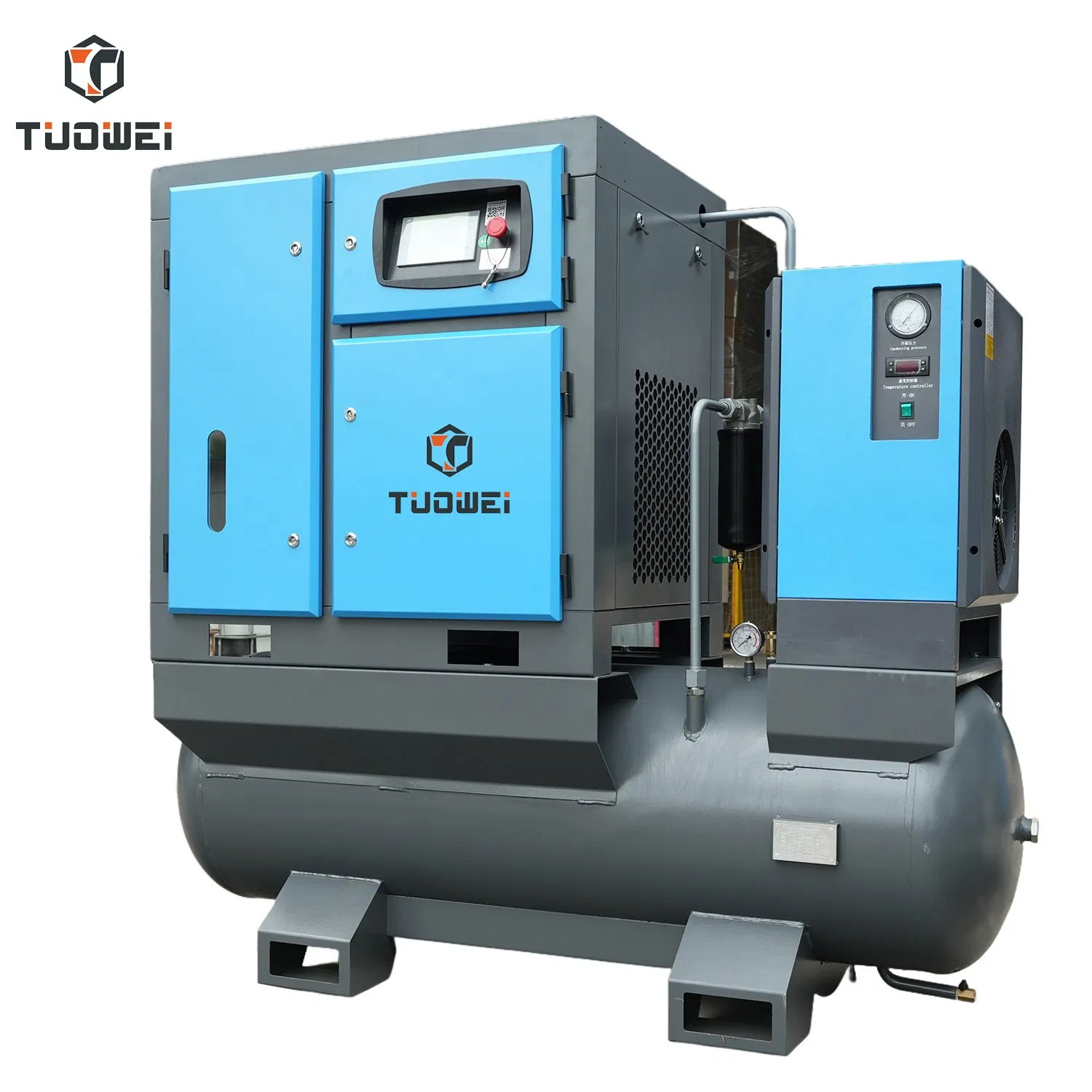 22kw 16bar Integrated All-in-One Screw Air Compressor Aivter Tank Mounted Medium Pressure Compressor