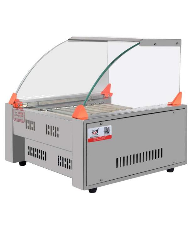 HD-9 Gran capacidad máquina para hacer salchichas cocedor asador rodillo de perritos calientes a la parrilla