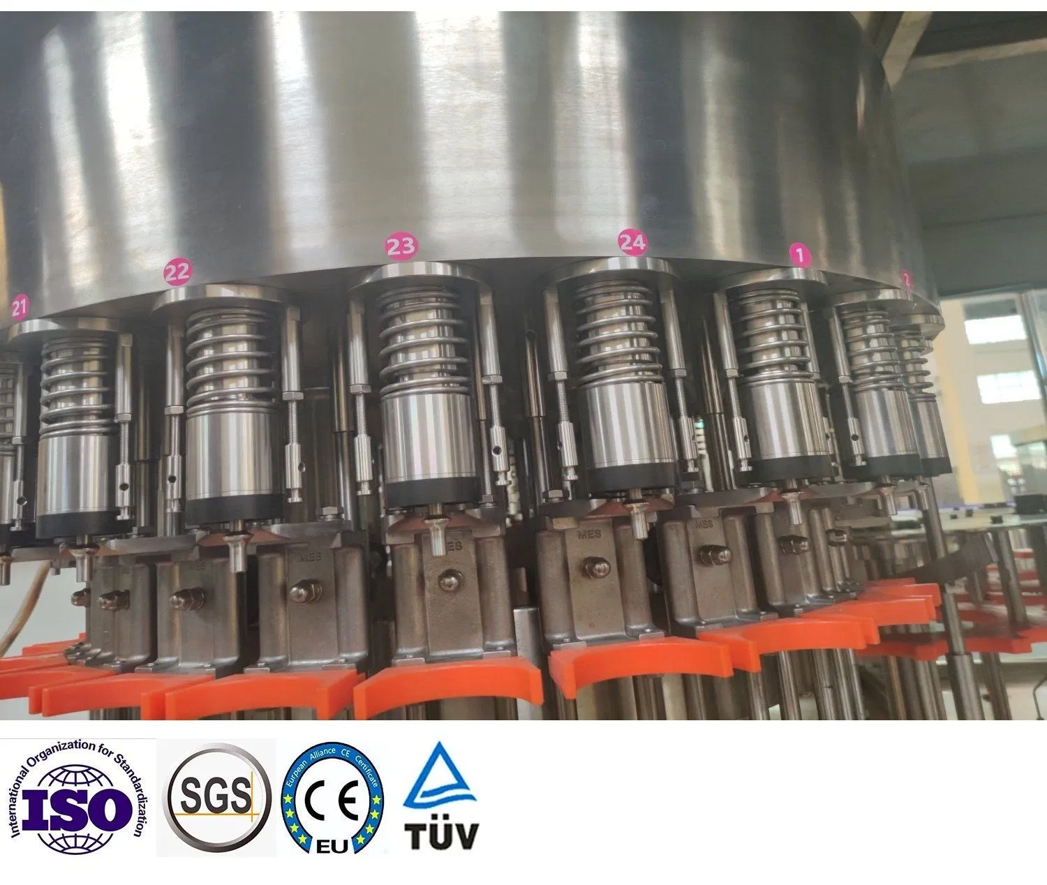 Automatic Glass / Pet Bottle Carbonated Soft Drinking Water Bottle Filling Machine