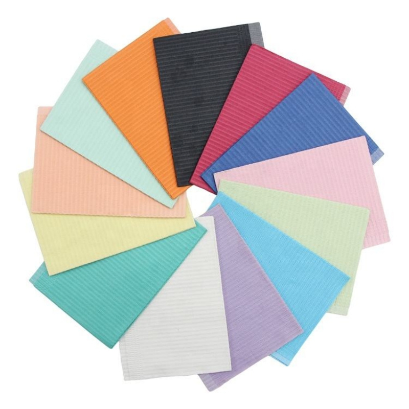Rainbow Dental Bibs Disposable Towel Sheets Waterproof Patient Bib 3 Ply Tattoo Paper Napkins Bibs for Dental Office (YQD1-6)