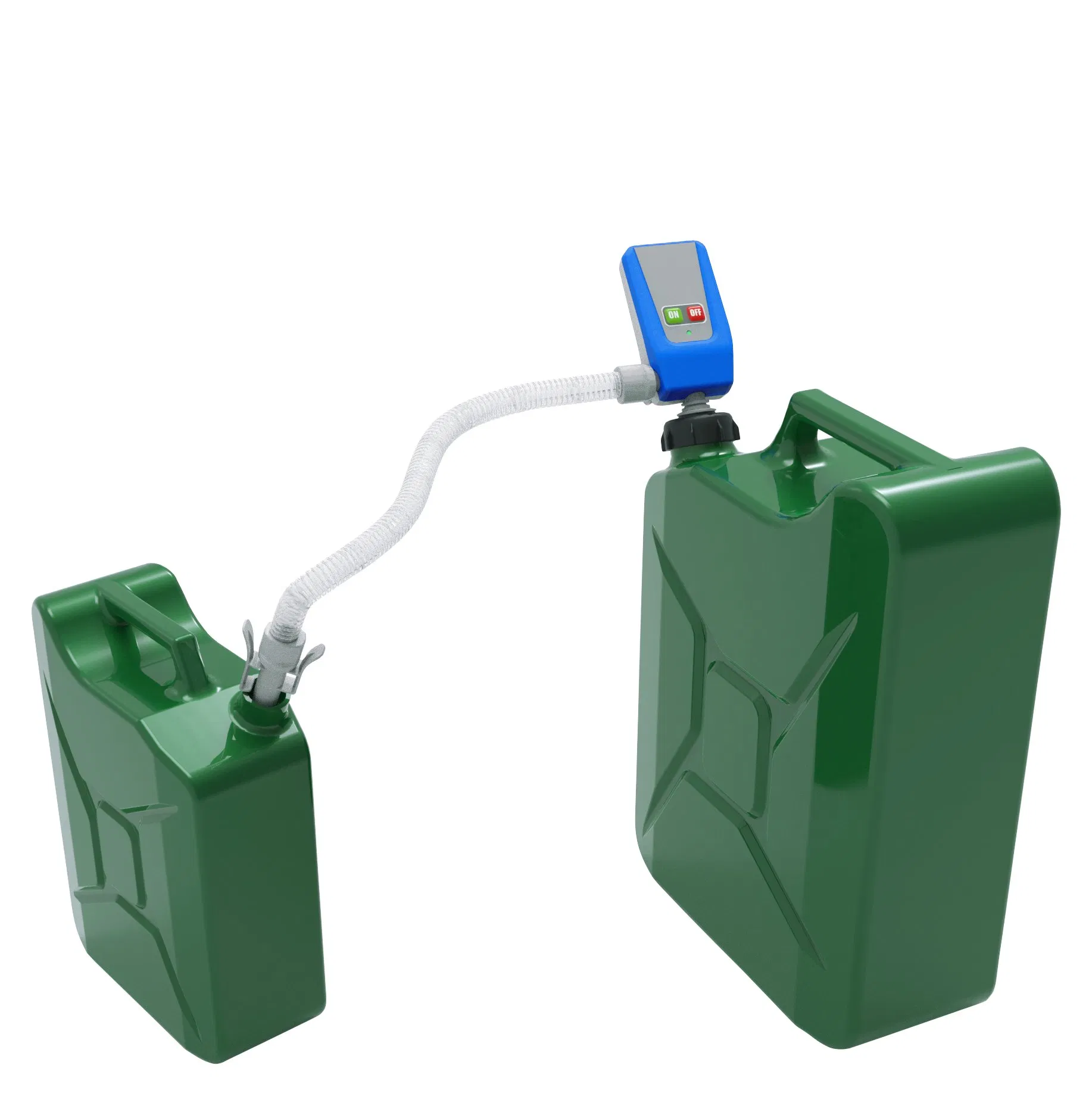 Raytal Pompe de transfert de carburant portable alimentée par 2/4 piles AA, 3,2 Gpm / 12 Lpm, avec pistolet automatique