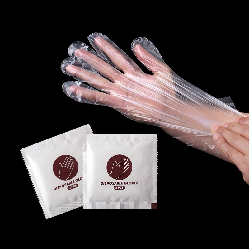 Kraftpapier Einzelverpackung Einweghandschuhe aus PE