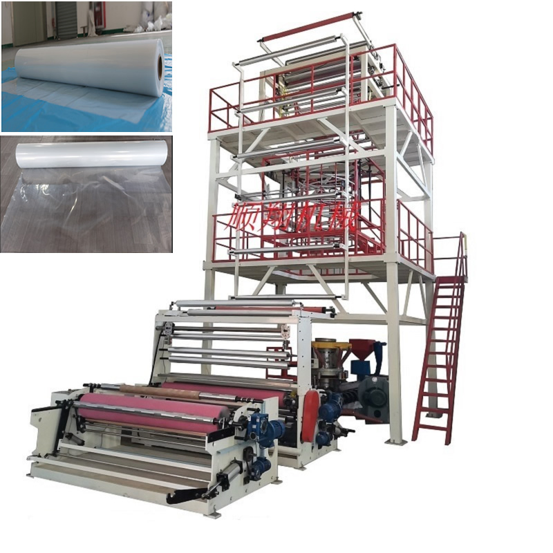 75X1500 Kunststofffolien-LDPE-HDPE-Blasmaschine mit automatischer Aufwicklung