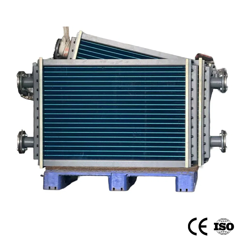High Efficiency Extended Surface Finned Heat Exchanger with Corrugated or Serrated Fins for Air Cooling, Heating, Condensing, Chemical Processing, Metallurgy