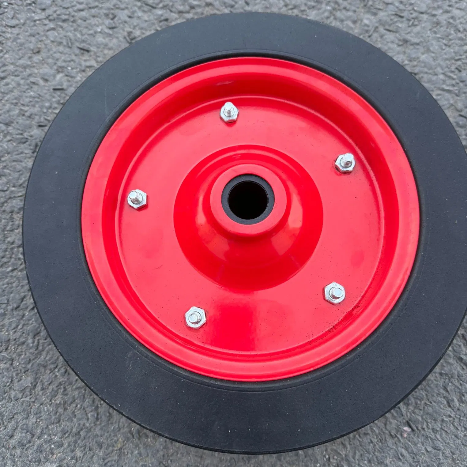High Quality 300X65mm Lifting Jack Wheel Solid Rubber Wheel for European Market