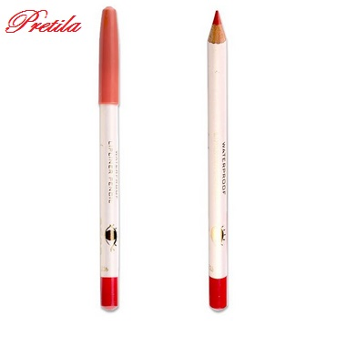Wooden Lipliner for Makeup with Pearl White Painting