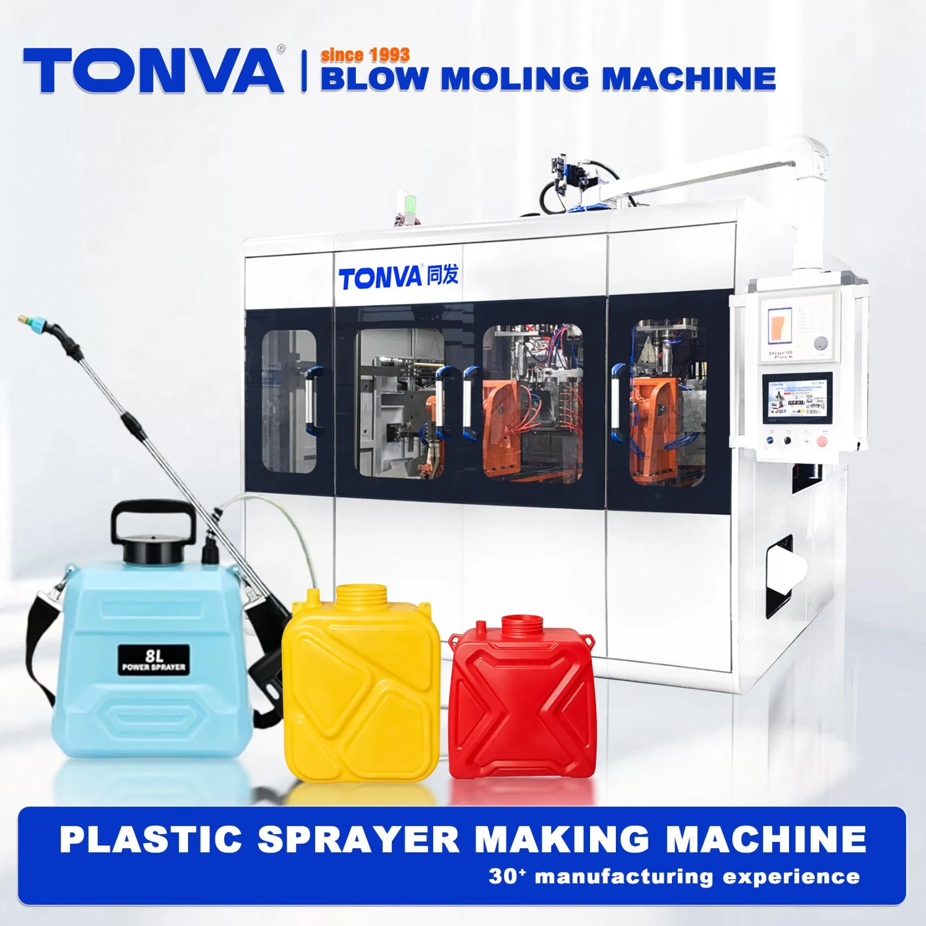 1L 3L 5L HDPE Gartenbewässerungsflasche Kunststoff-Sprühflasche Extrusionsblasmaschine