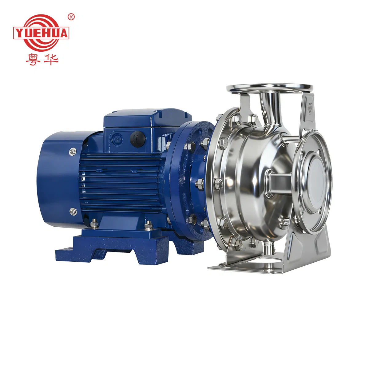 YUEHUA 2 HP Pompe centrifuge électrique en acier inoxydable pour transfert d'eau, d'acide, de vin, spa marin, construction, chaudière et agriculture