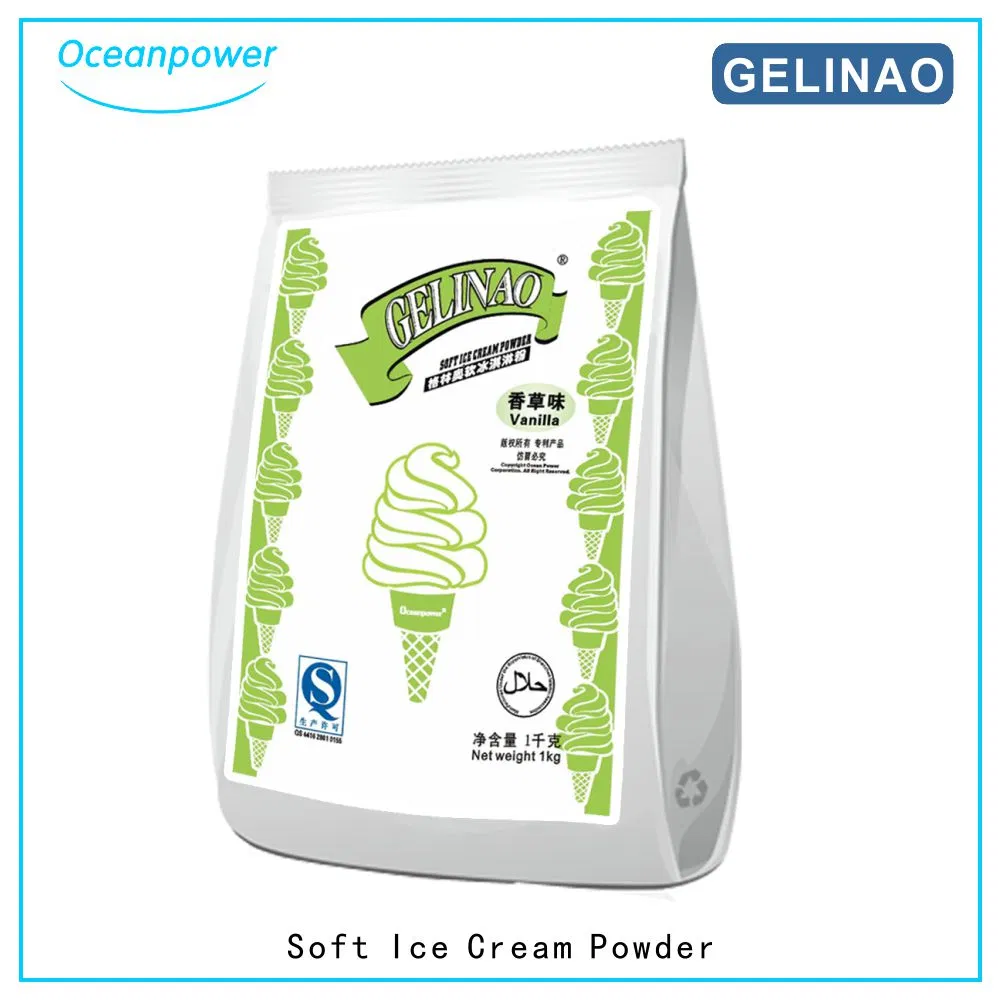 Polvo para helado suave de vainilla