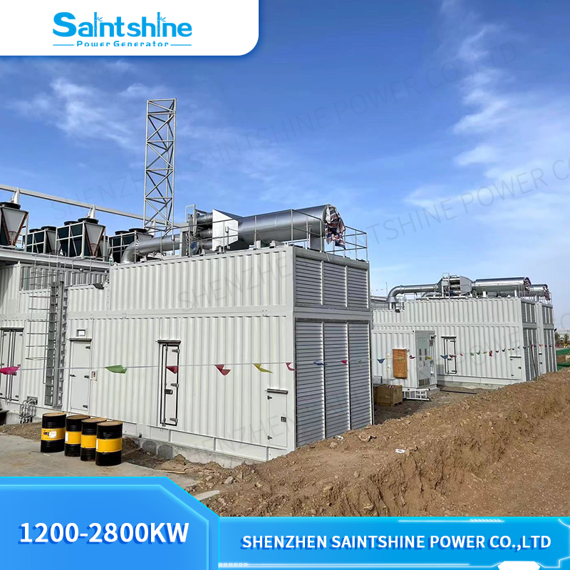 Groupe électrogène conteneurisé Saintshine silencieux insonorisé résistant aux intempéries à double paroi de type conteneur 1000kVA 1250kVA 1500kVA ISO 20FT 40FT