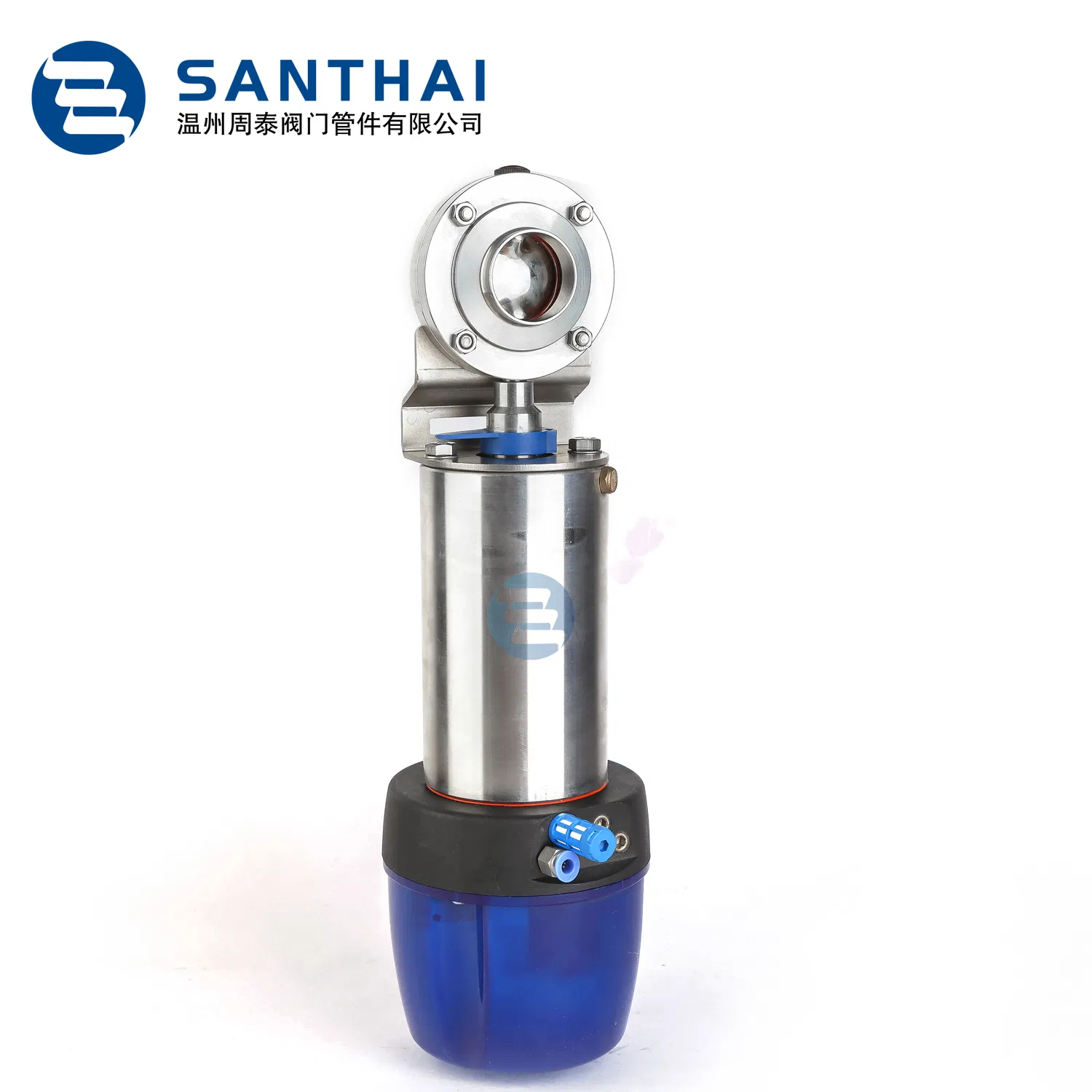 Sanitary Stainless Steel Pneumatic Actuator Butterfly Control Valve