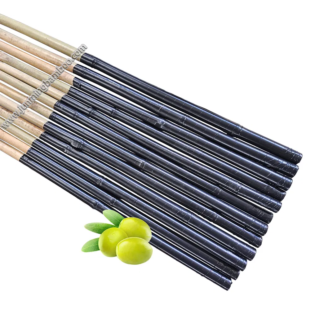 Natural Bamboo Pole Stake Cane with 50cm Waterproof Tape for Fruit Plants and Agriculture Support