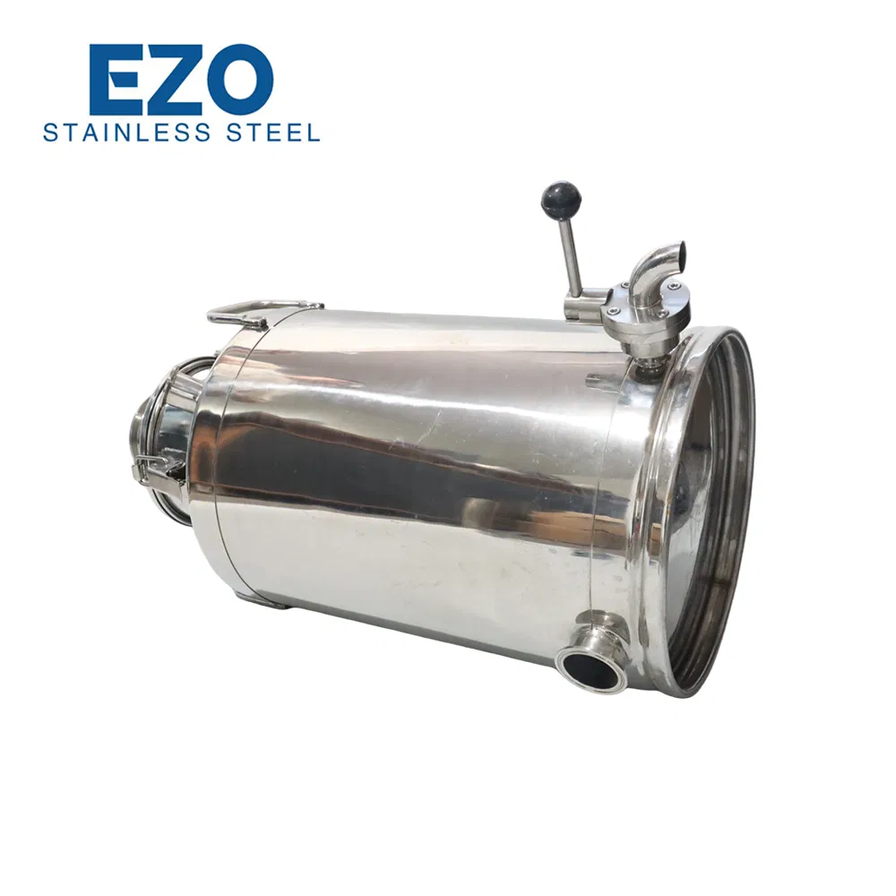 Stainless Steel Storage Bucket Condensed Filling and Capping Line with Exchange Cooling Milk Can