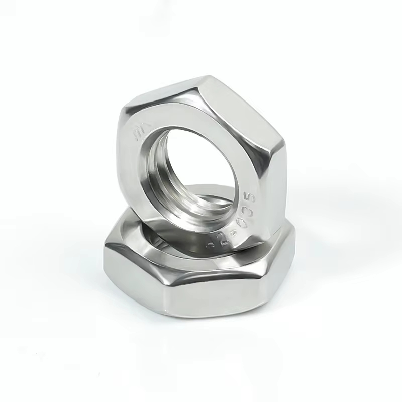 Stainless Steel DIN 936 Hex Jam Nuts Customization Services Hexagon Thin Nuts