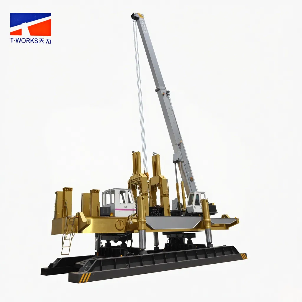 T-Works ZYC Hydraulic Static Pile Driver 8000kN-11500kN Extra-Large Size Walking-Type Pile Foundation Hydraulic Static Pile Driver