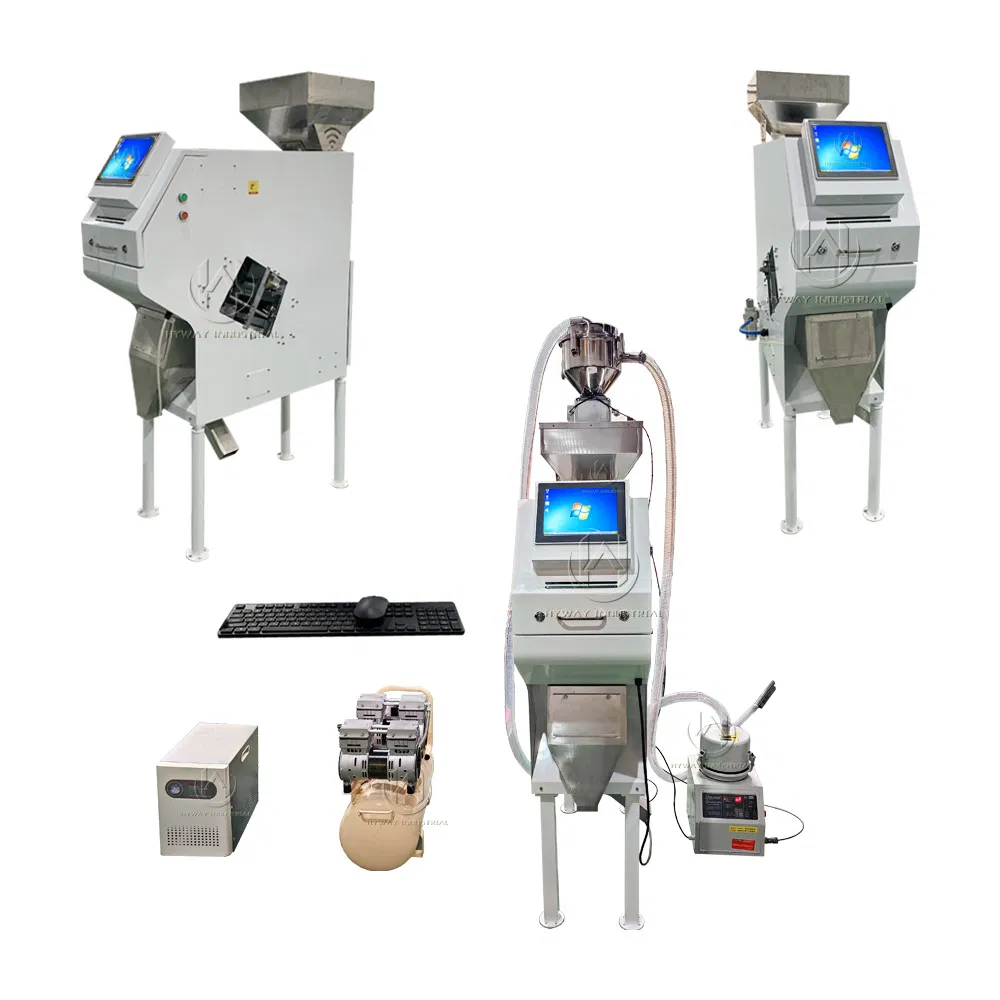Selezionatrice ottica CCD intelligente HCS500 da 50-500 kg/h per lenticchie, cereali, riso, grano, plastica, frutta secca, chicchi di caffè