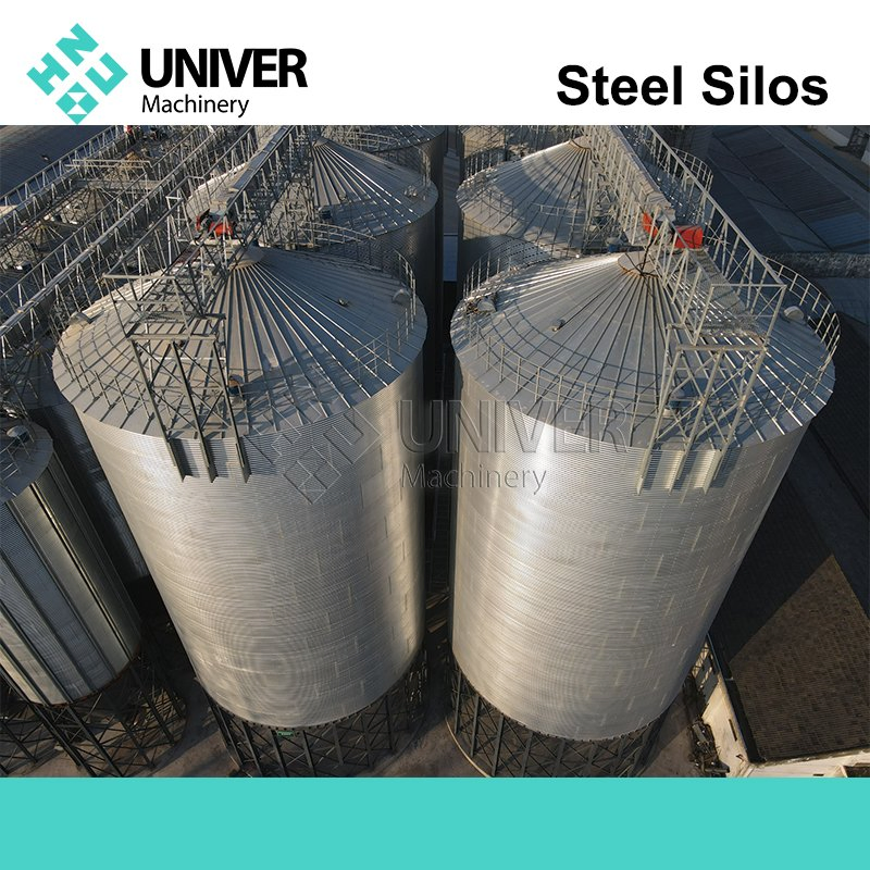 Flachboden-Stahlbau-Silo für Mais, Körnermais und Weizen