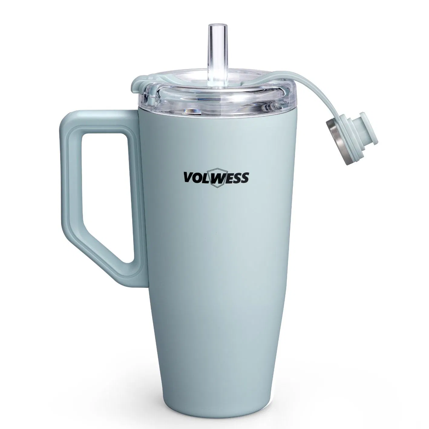 30oz Stainless Steel Large Capacity Insulated Cup Beach Outdoor with Straw Customizable