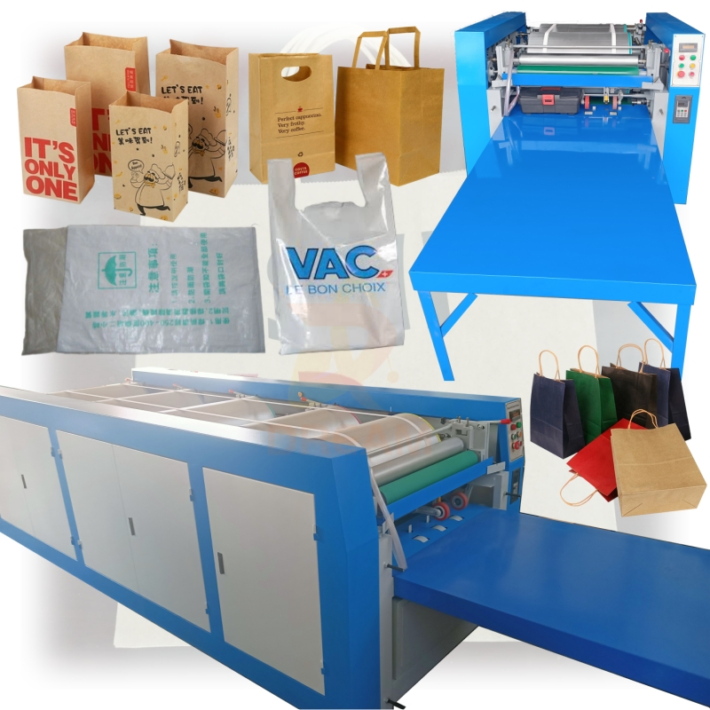 Semi-Automatic Kraft Paper Bag Printing Machine Industrial Bag Printing Machine Small Paper Polythene Bag Printing Machine