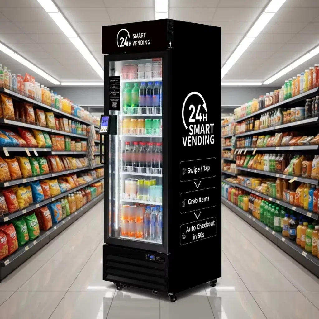 Large Capacity AI Smart Commercial Beverage Vending Machine