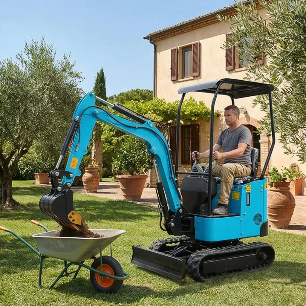 EPA Euro 5 Mini Excavator 1 Ton 1.2 Ton 1.8 Ton Small Digger with Cab
