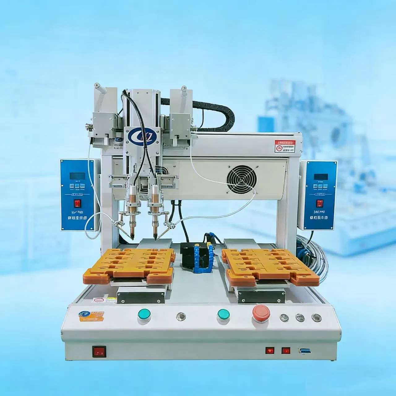 Machine à souder automatique à double plateforme