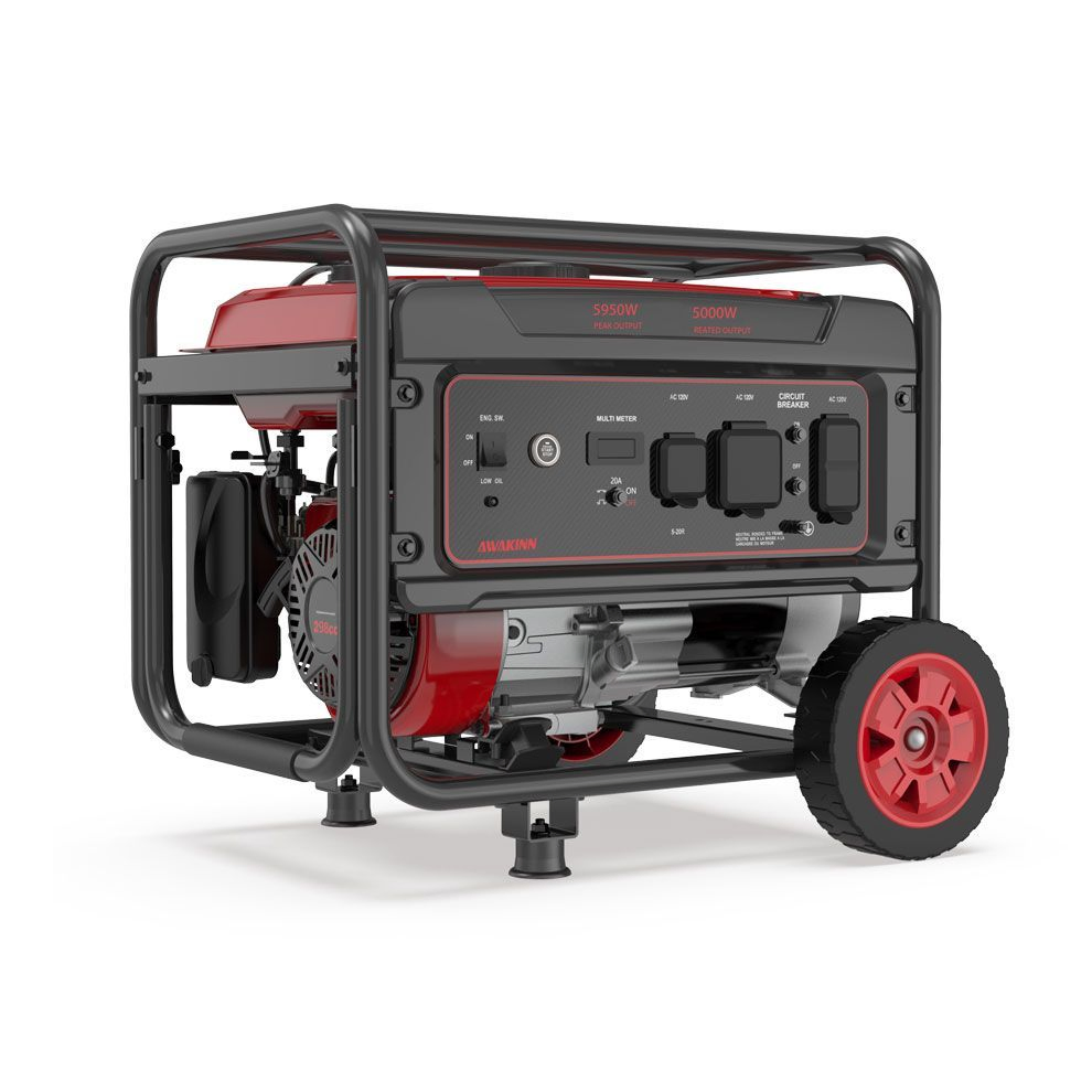 Portable Gasoline Generator 5kW Electric Start ATS LED/LCD Meter 60Hz