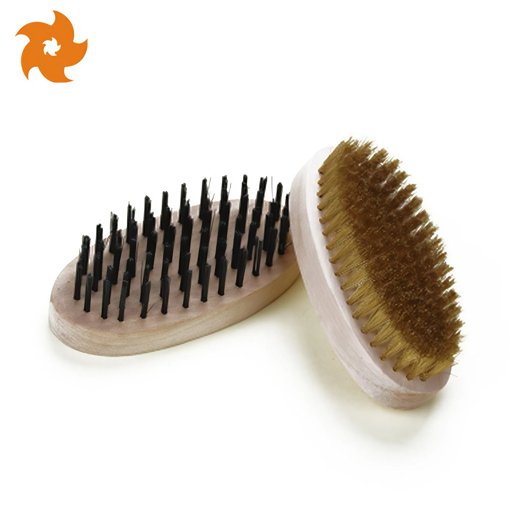 Oval Wooden Handle Steel Wire Cleaning Brush for Home and Industrial Use