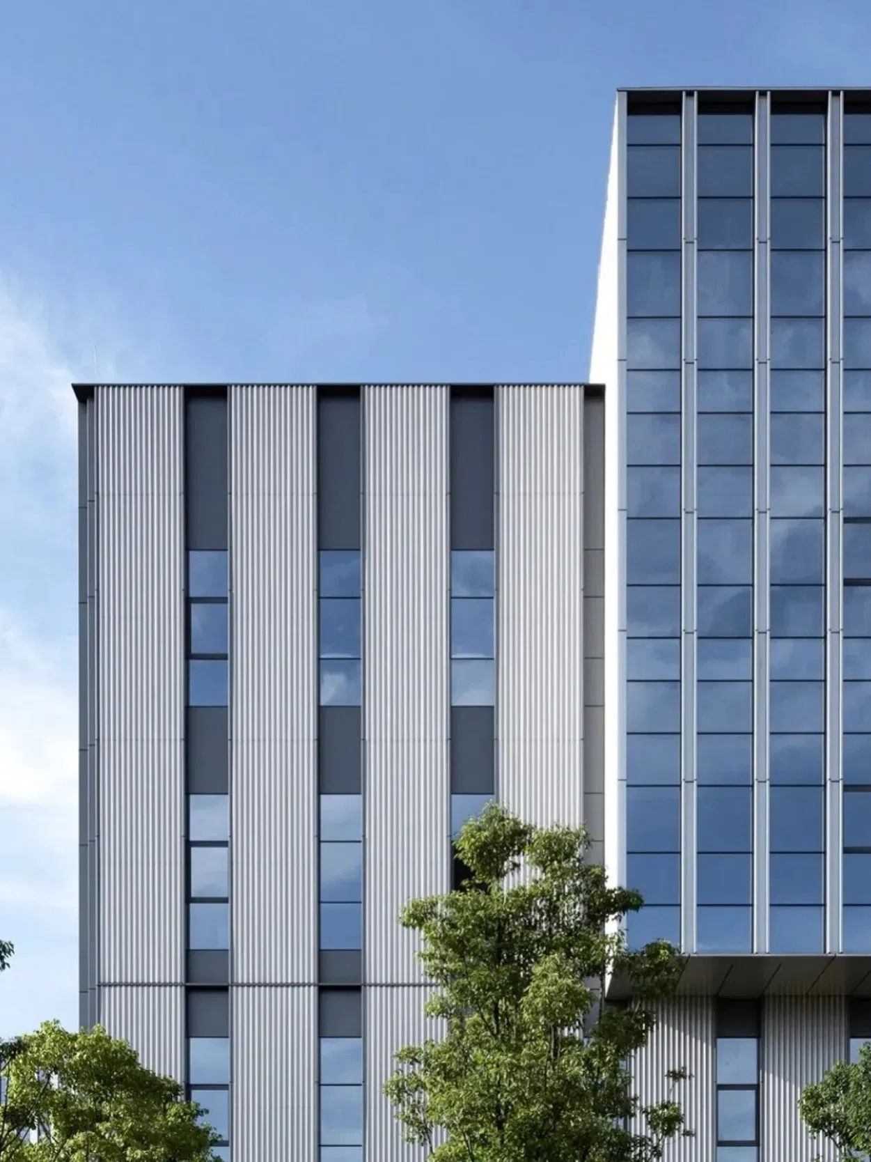 Aluminium-Metall-Glas-Vorhangfassade