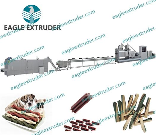 Automatic Pedigree Denta Stix Pet Treat Production Line Dog Chews Stick Snack Food Making Machinery