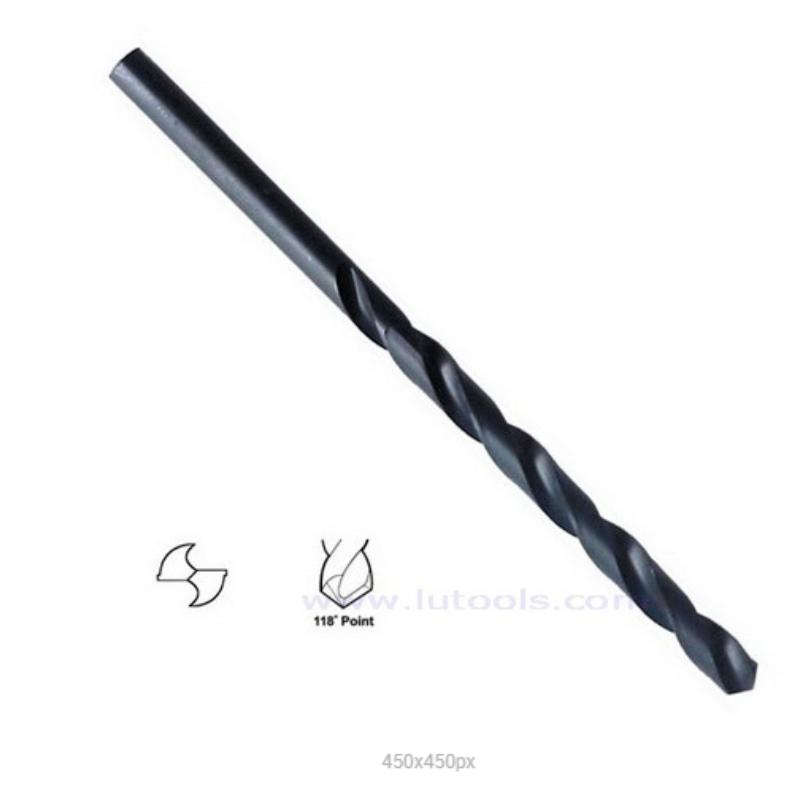 Foret hélicoïdal HSS 4341 revêtu noir, longueur extra 4,5 mm