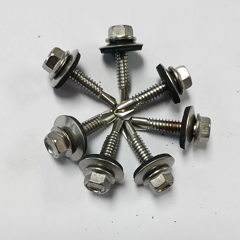 Hexagon Head EPDM Washer Plated Zinc Stainless Steel Roofing Self Drilling Screw