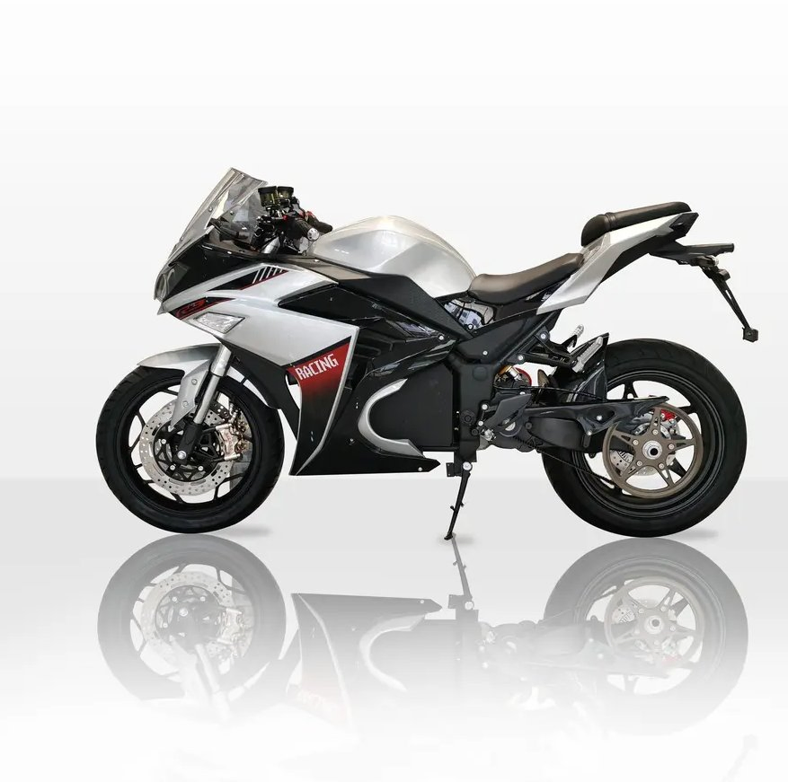 8000W Central Motor Electric Motorcycle with Belt