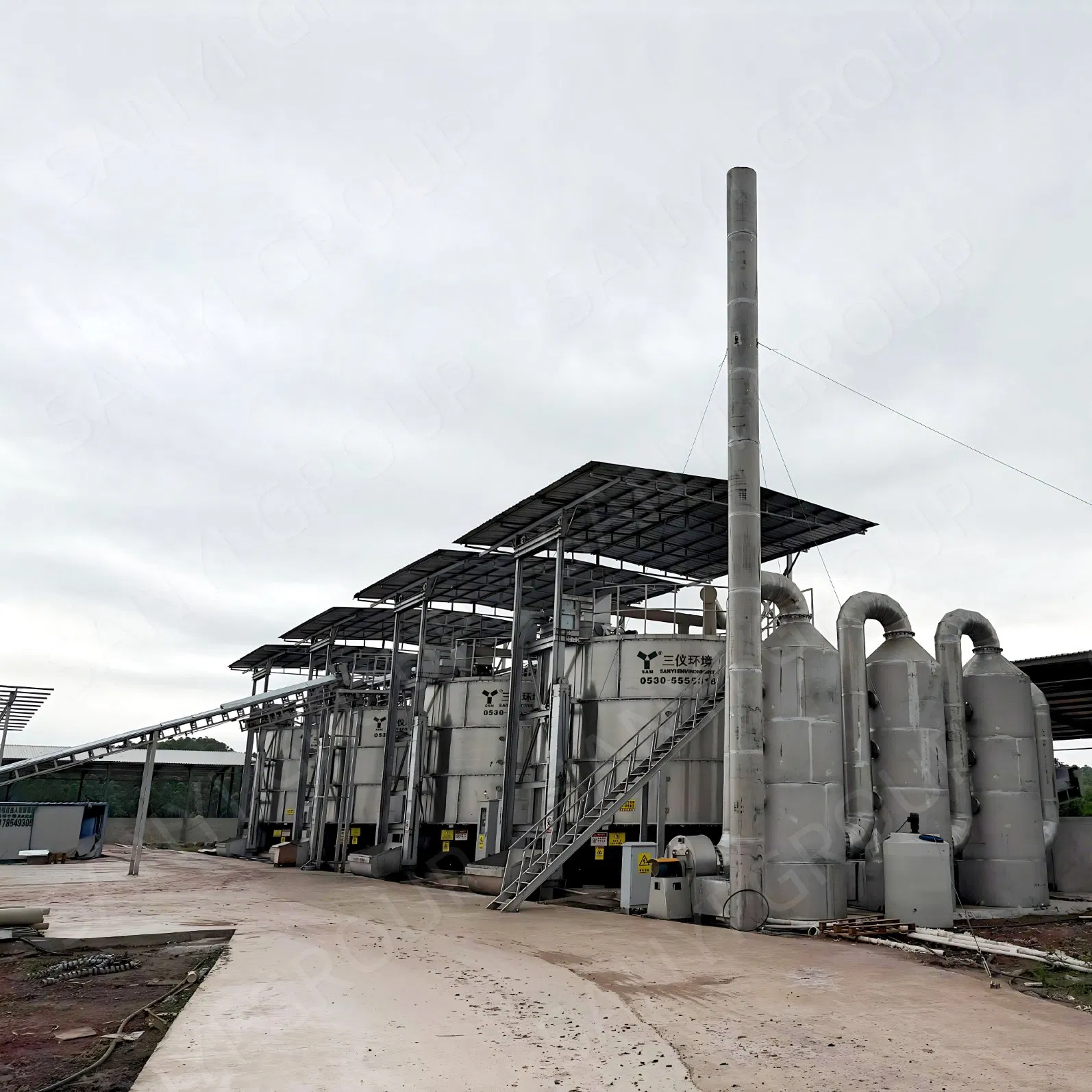 Macchina verticale per la fermentazione di fertilizzanti organici per aziende agricole
