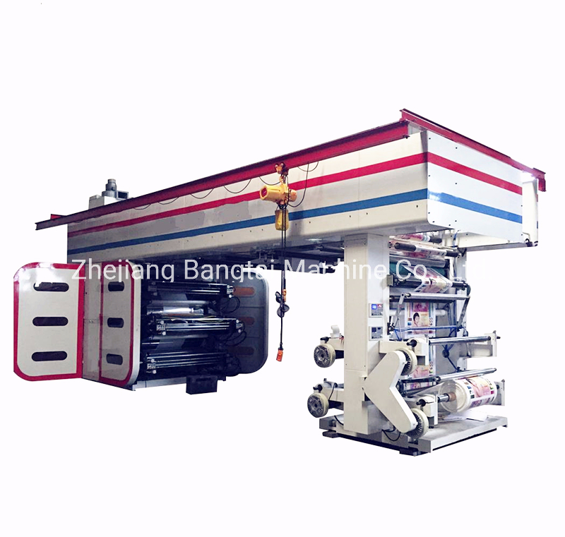 6 Color High Speed Central Drum CI Flexographic Printing Machine