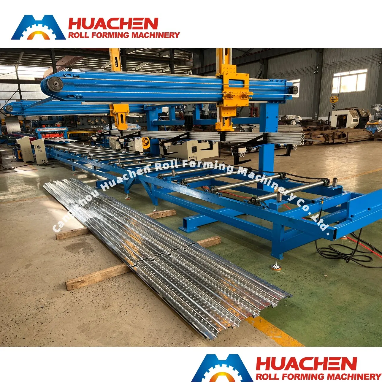 Línea de producción totalmente automática de máquina perfiladora de chapa para suelo con agitador automático