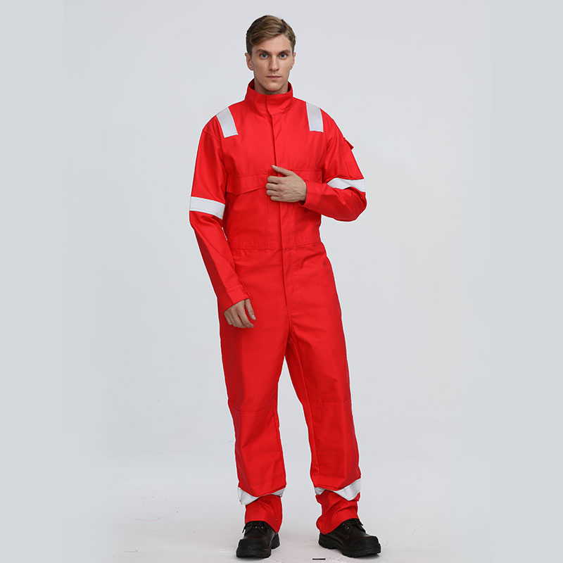 Schwer entflammbarer Warnschutz-Bauoverall