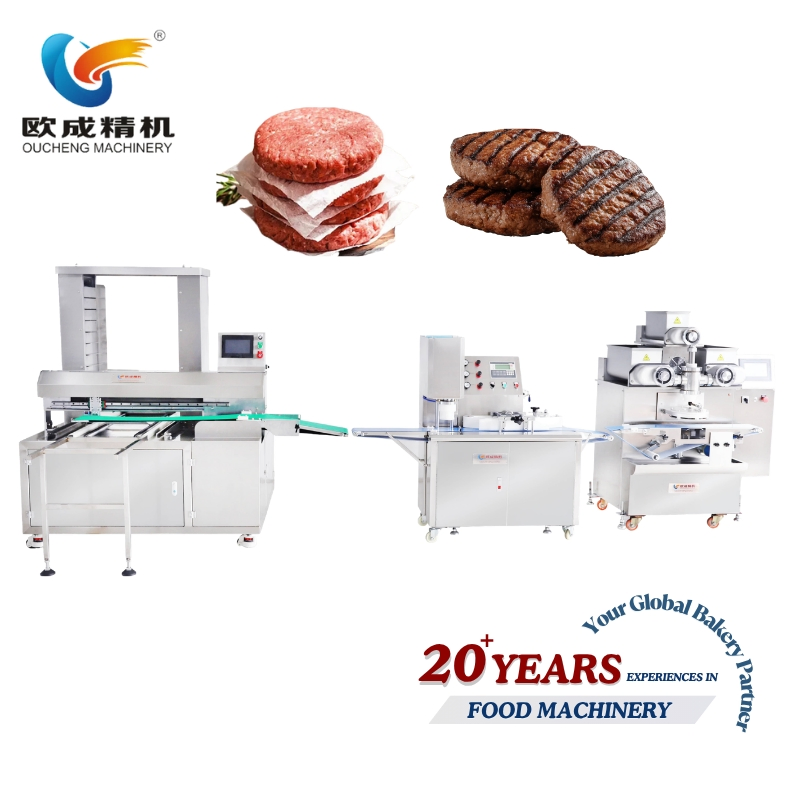 Línea de producción totalmente automática de pasteles de luna, maamoul y empanadas de carne para uso comercial Máquina para hacer hamburguesas