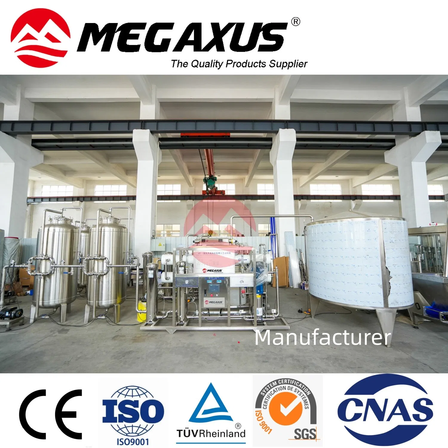 Industrial Water Treatment System with Multi-Stage Reverse Osmosis UV Activated Carbon Filtration